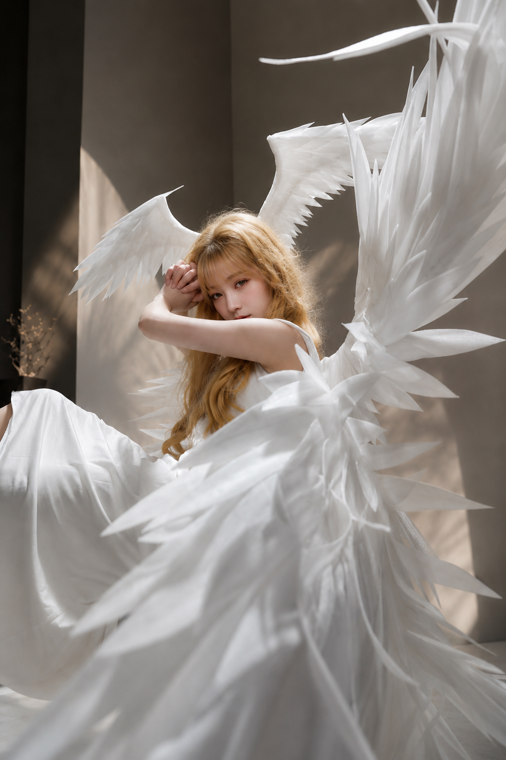 Detachable Foldable Angel Wings Cosplay Prop gallery image 3