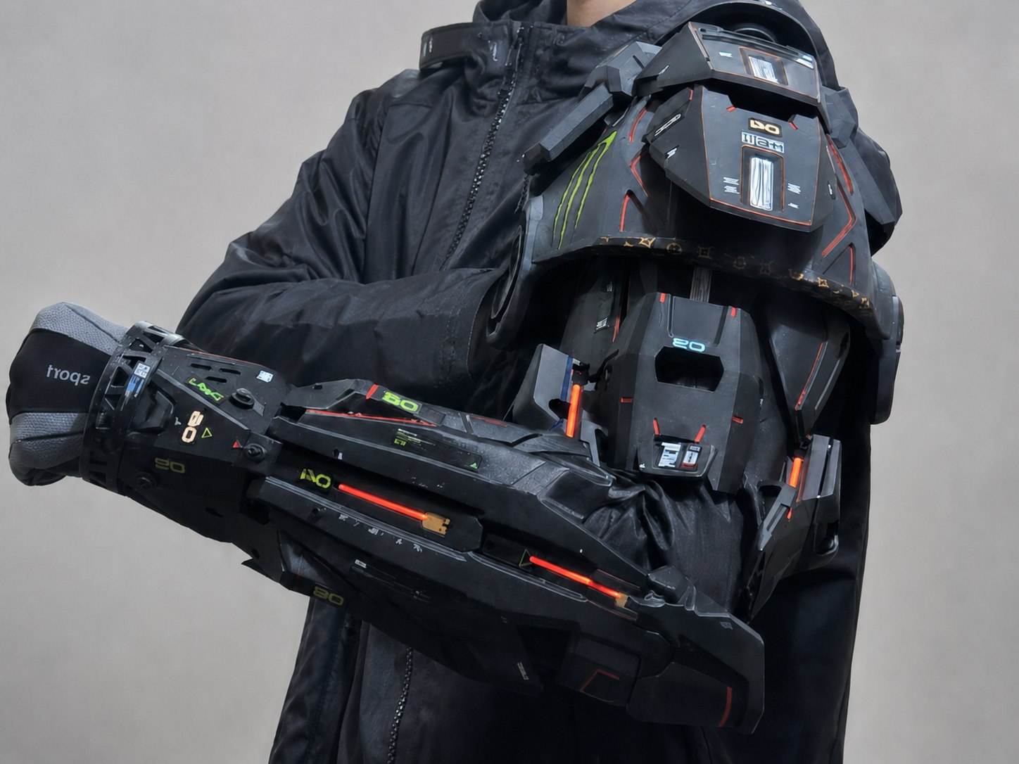 Cyberpunk Mechanical Prosthetic Arm Armor showroom image 5