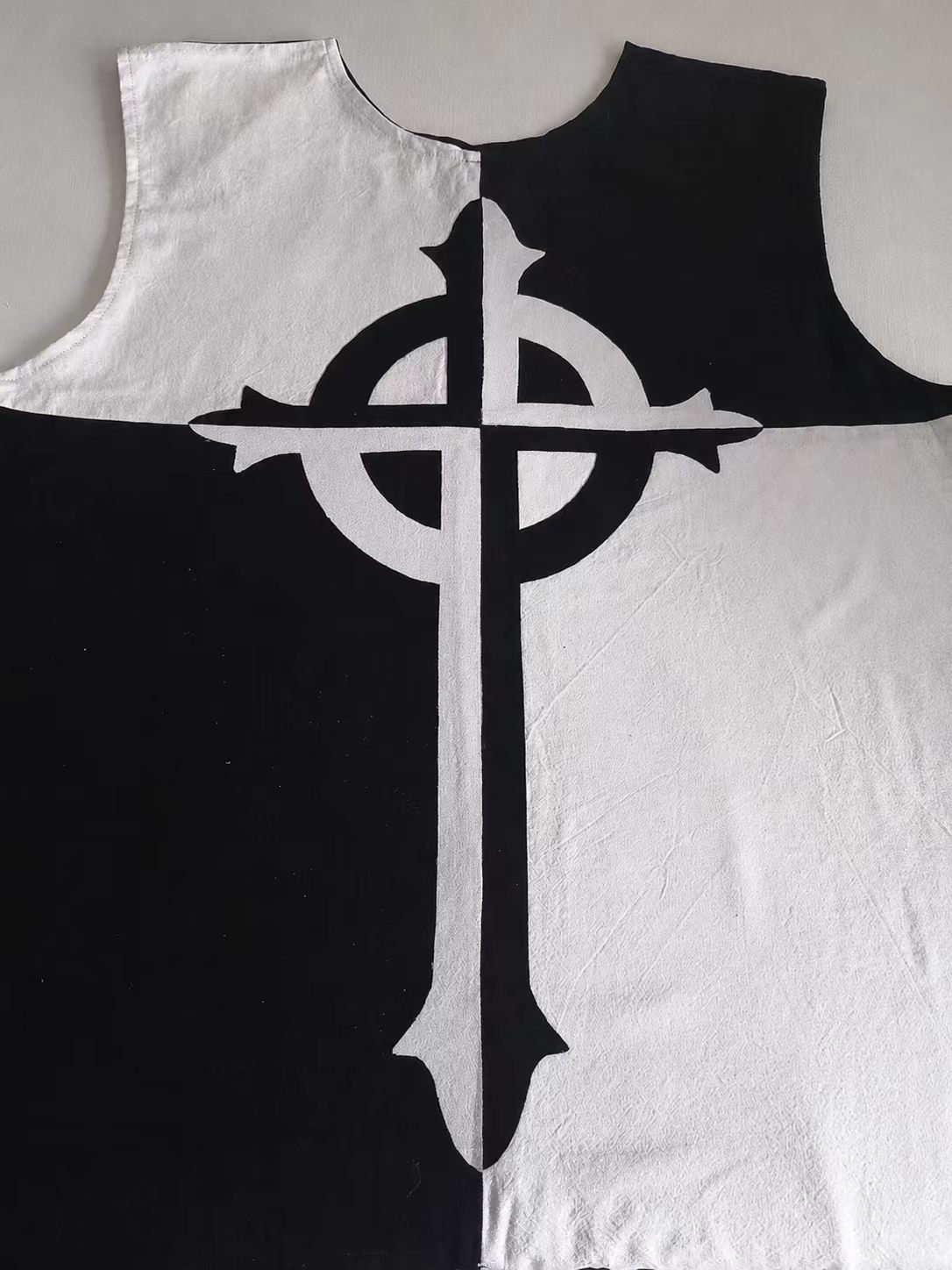 Medieval Knight Armor Surcoat and Headscarf Custom Build - Teutonic Order cross tabard