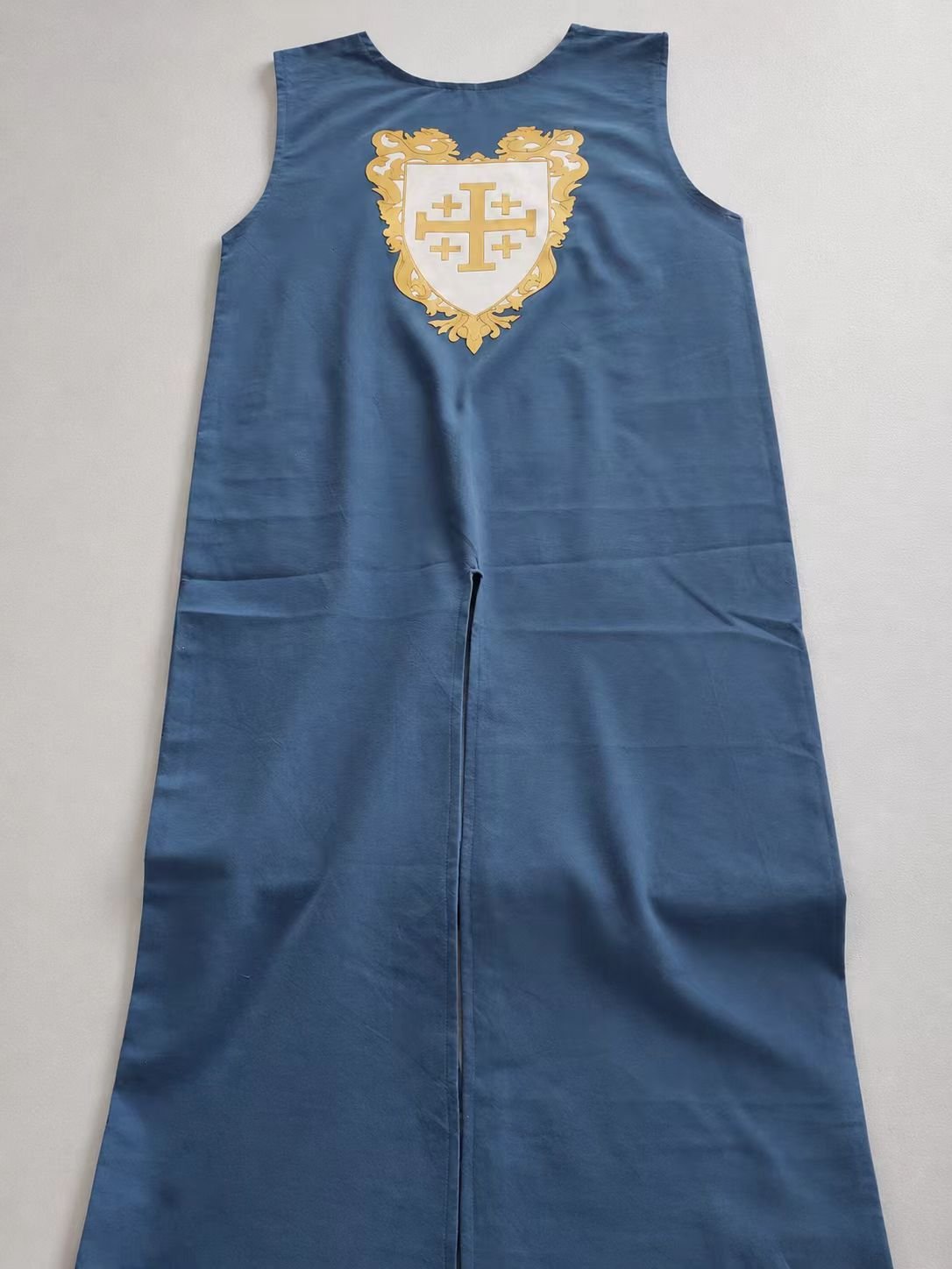 Medieval Knight Armor Surcoat and Headscarf Custom Build - Jerusalem Cross surcoat variation