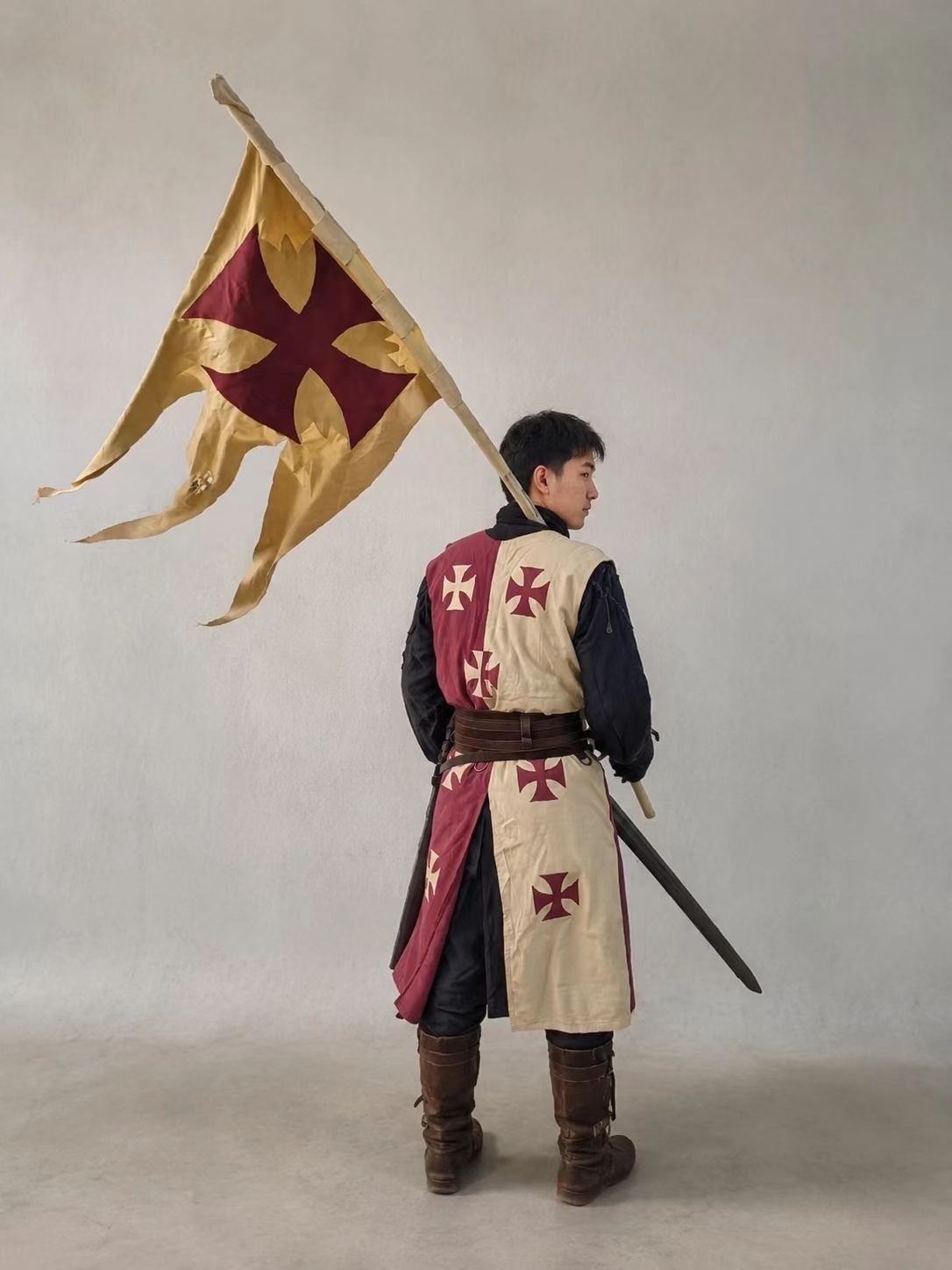 Medieval Knight Armor Surcoat and Headscarf Custom Build gallery image 7
