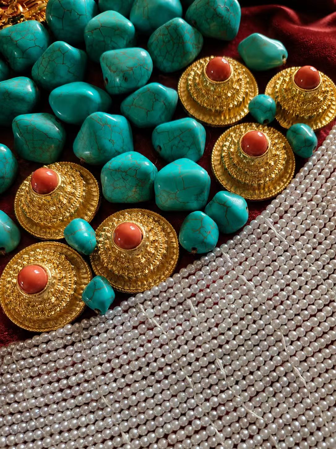 Tibetan Ngari Purang Peacock Costume Full Set showroom image 6