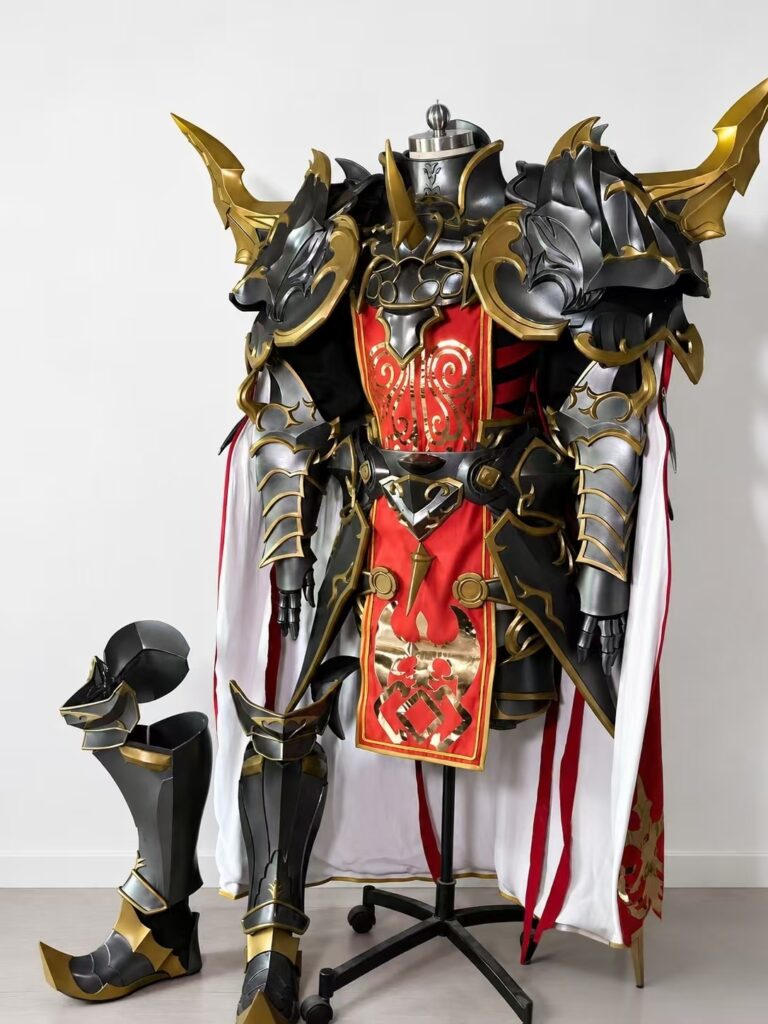 Crimson Sovereign Knight Custom Armor Cosplay Costume archive reference image 2