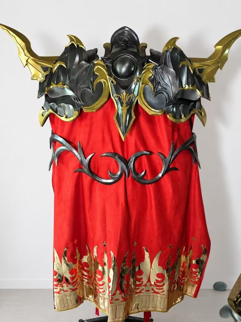 Crimson Sovereign Knight Custom Armor Cosplay Costume archive reference image 3