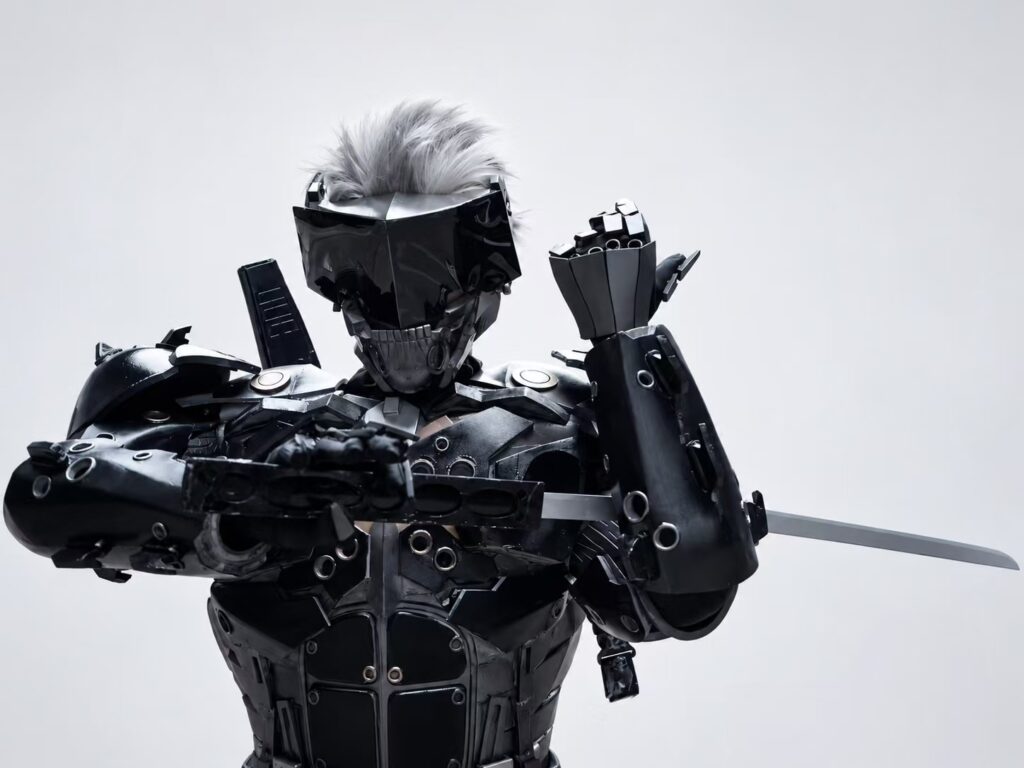 Metal Gear Raiden Handmade EVA Cosplay Armor & Stealth Suit archive reference image 4