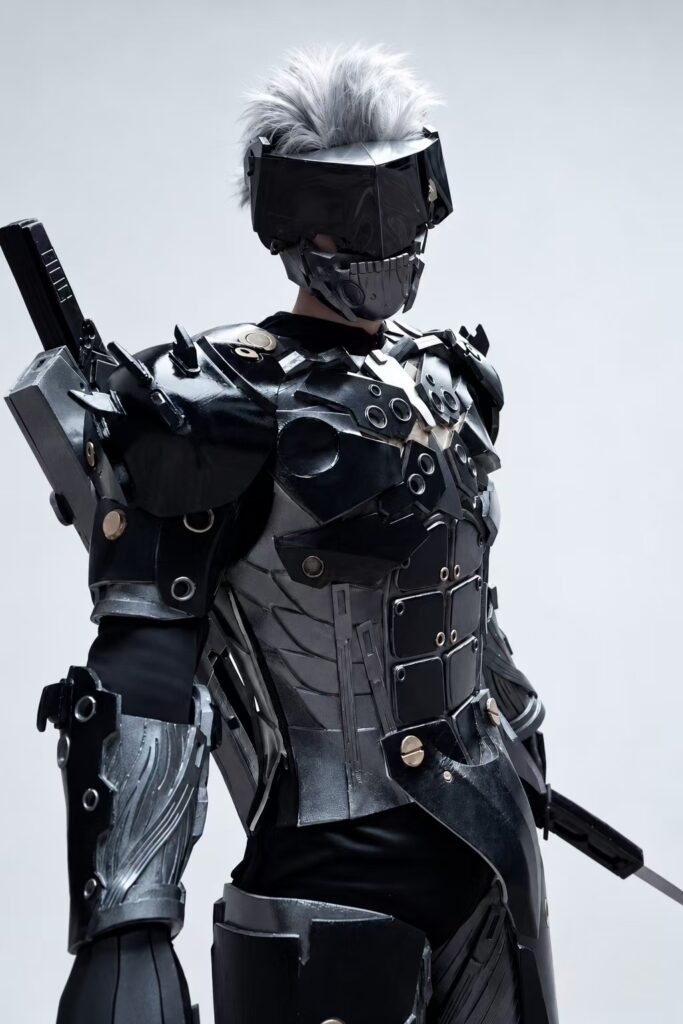 Metal Gear Raiden Handmade EVA Cosplay Armor & Stealth Suit archive reference image 3