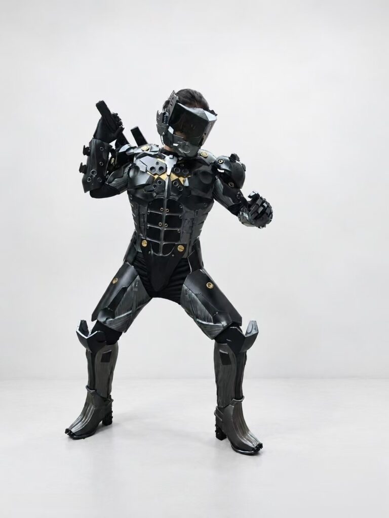Metal Gear Raiden Handmade EVA Cosplay Armor & Stealth Suit archive reference image 2
